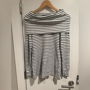 French Connection Striped Cowl Neck Sweater Size Small